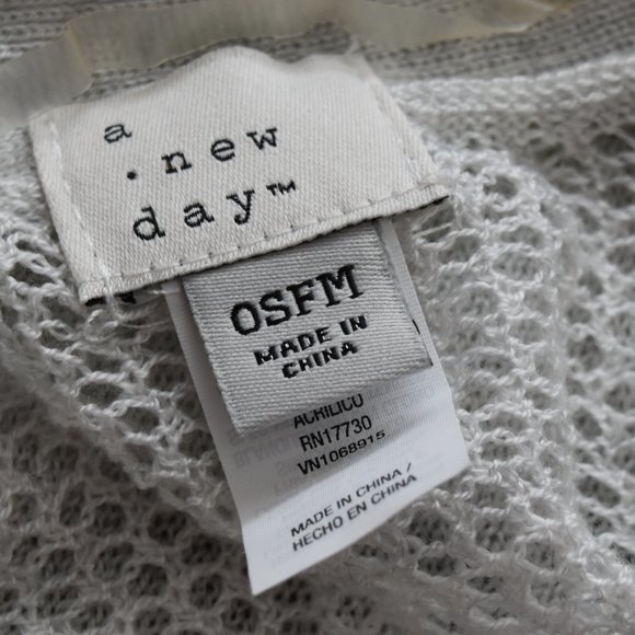 USED A New Day Gray Open Light Sweater OSFM - Picture 4 of 6